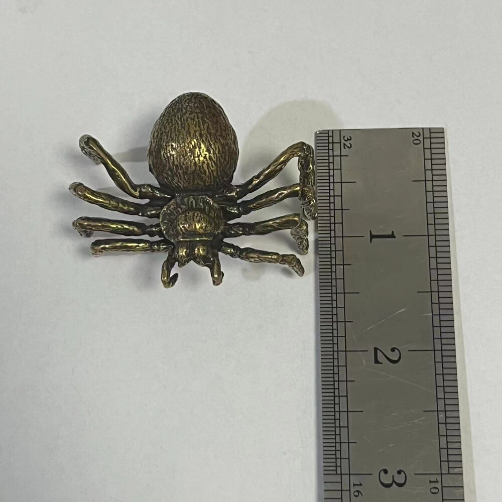 Brass Spider Animal Statue Small Sculpture Tabletop Statue Home Decoration Gift*