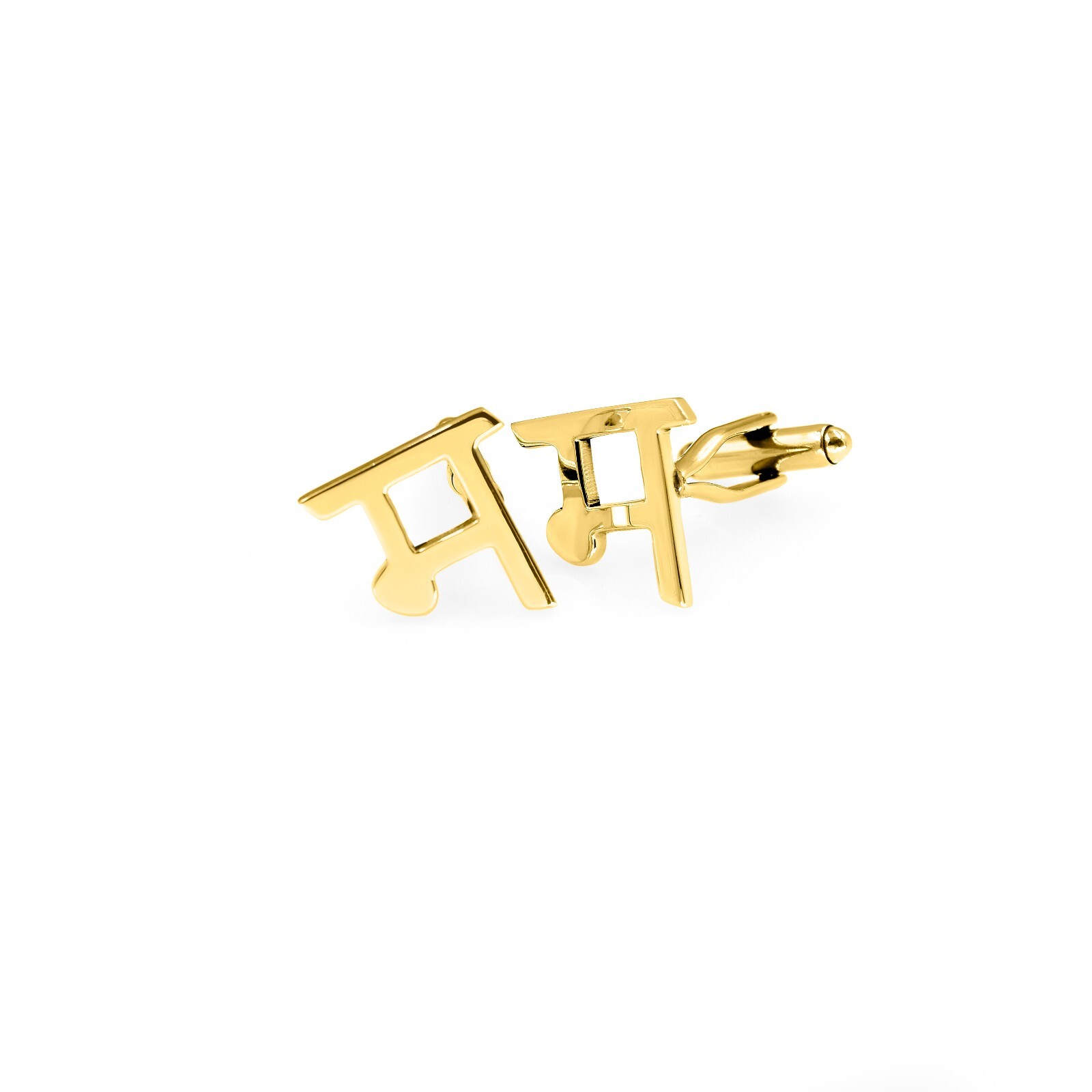 Men French Shirt Cuff Links 26 Letters Metal Business Party Gold Cufflinks