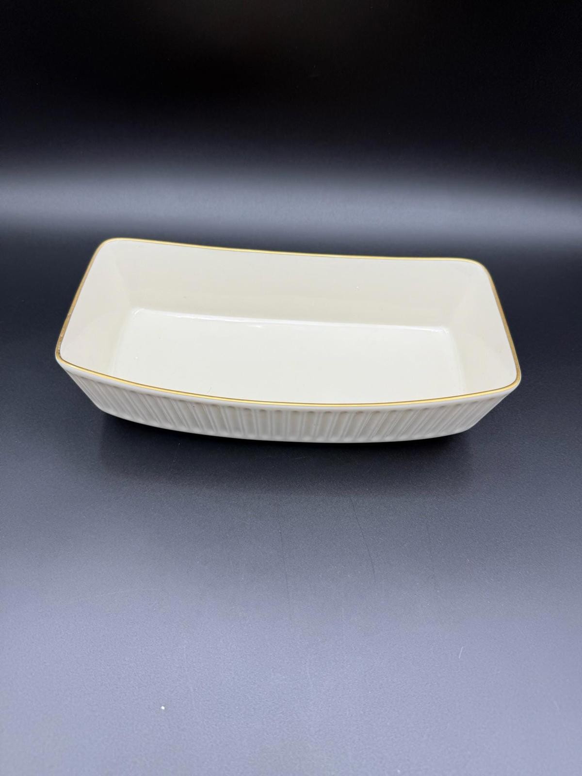 Lenox Fine Bone China Rectangular Ribbed Serving Dish