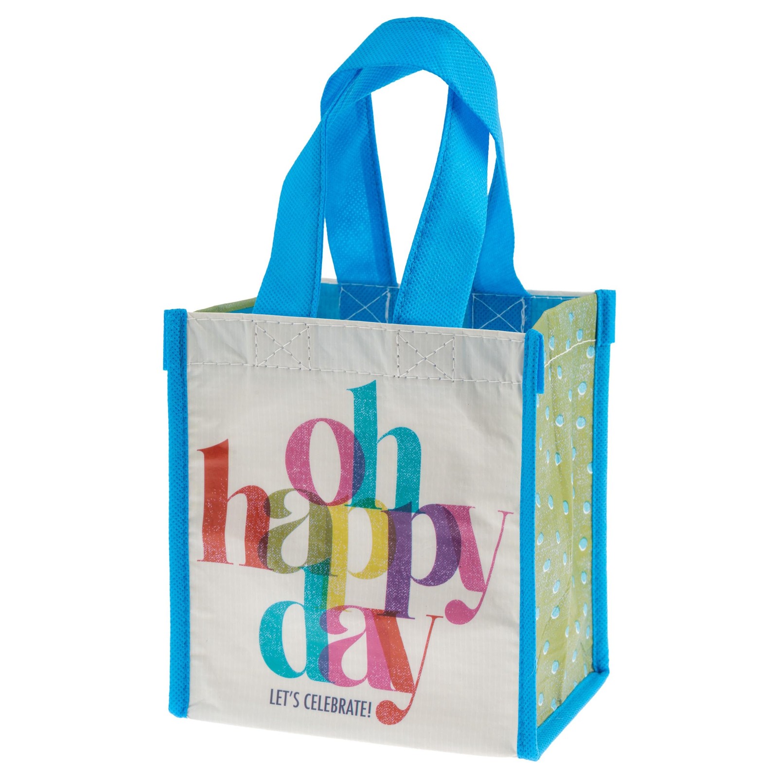 Karma Reusable Small Gift Tote Bag Handles Birthday Party RPET Oh Happy Day