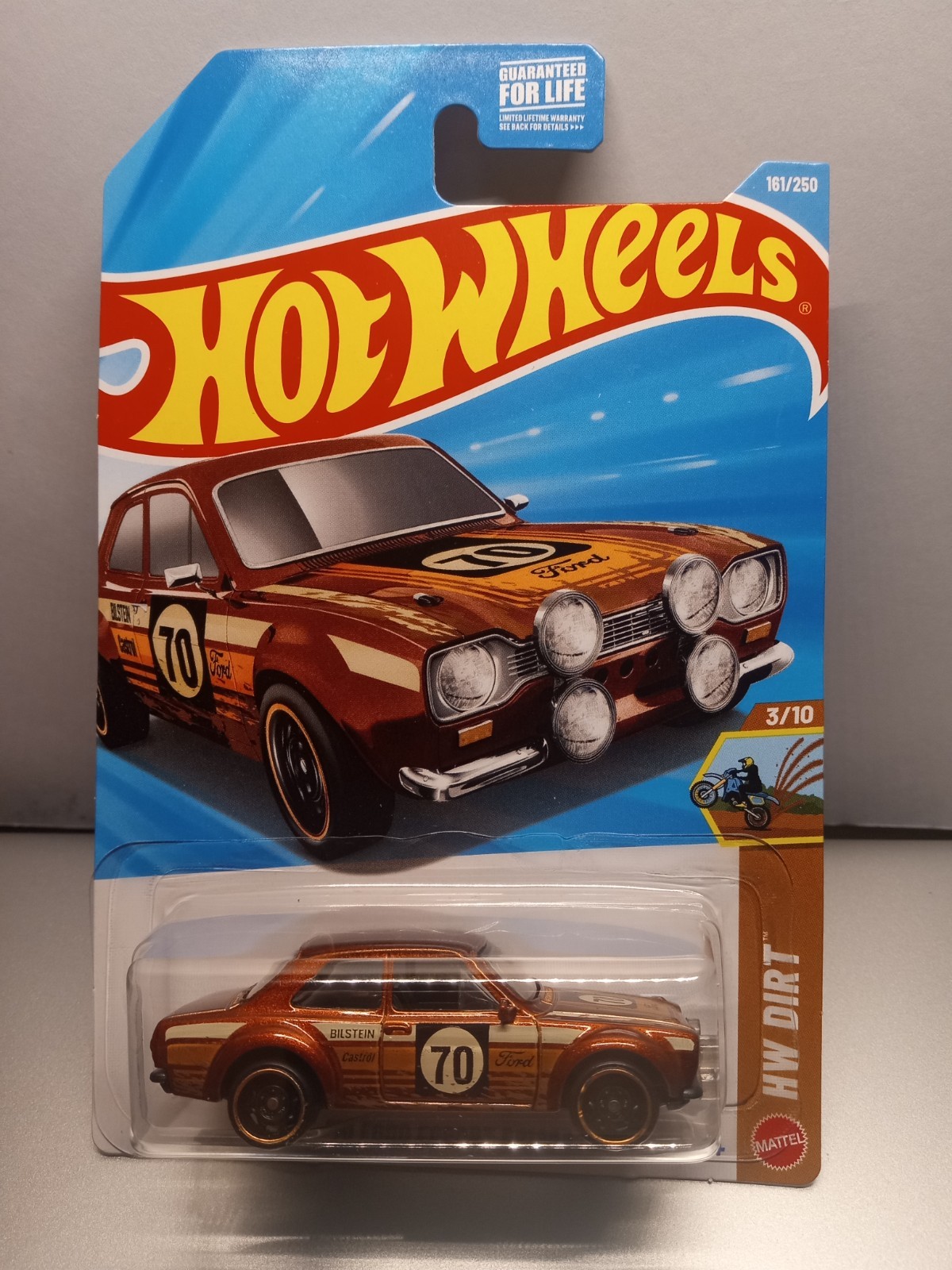 Hot Wheels ’70 Ford Escort RS1600 HW Dirt #3/10 Bronze Diecast 1:64 Scale New