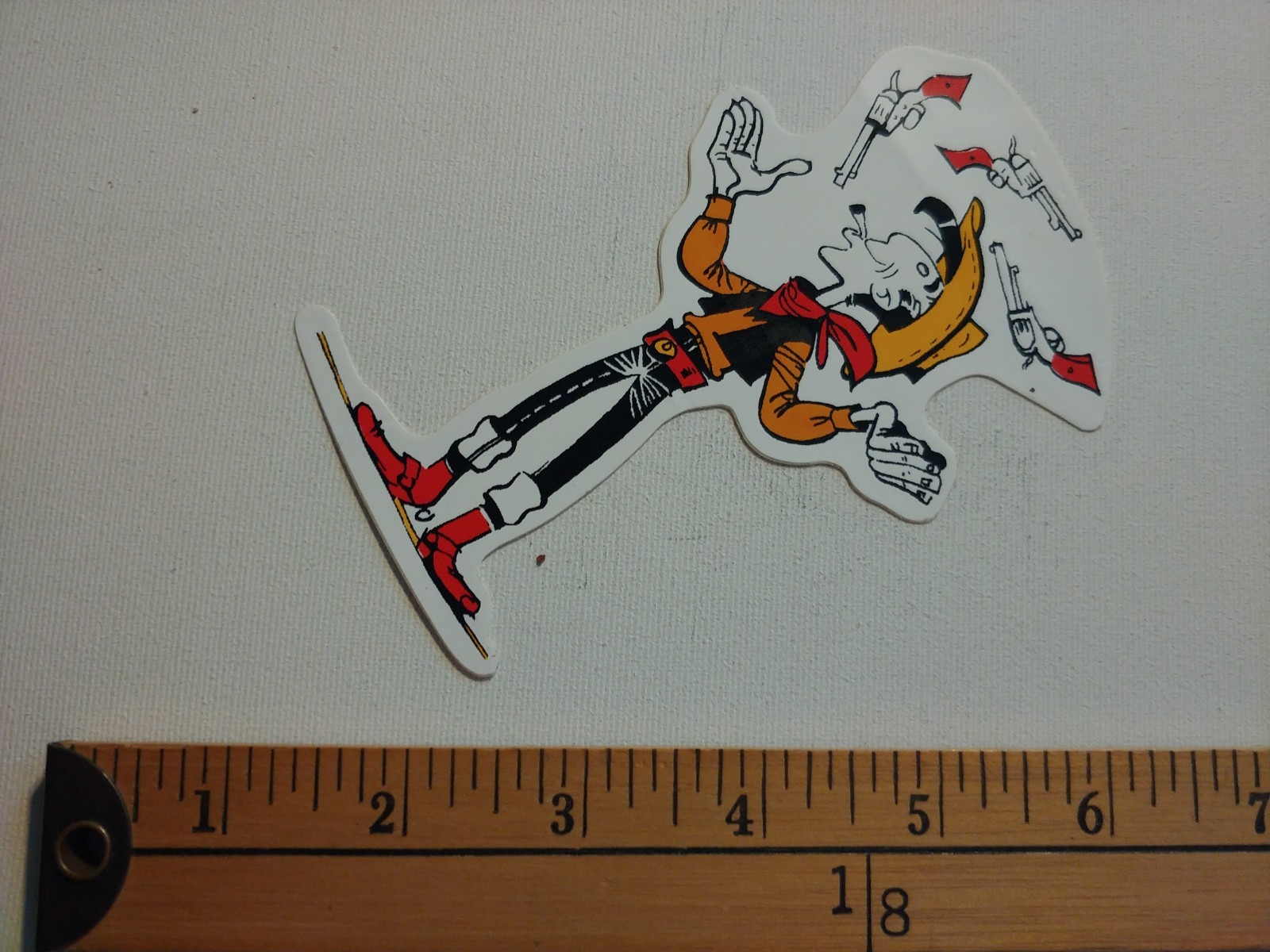 70S LUCKY LUKE COWBOY CARTOON COMIC BANDE DESSINEE STICKER DECAL AUTO COLLANT