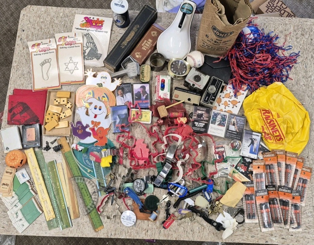 Huge Vintage Junk Drawer Lot Collectibles Box Resellers Bulk Wholesale Treasures