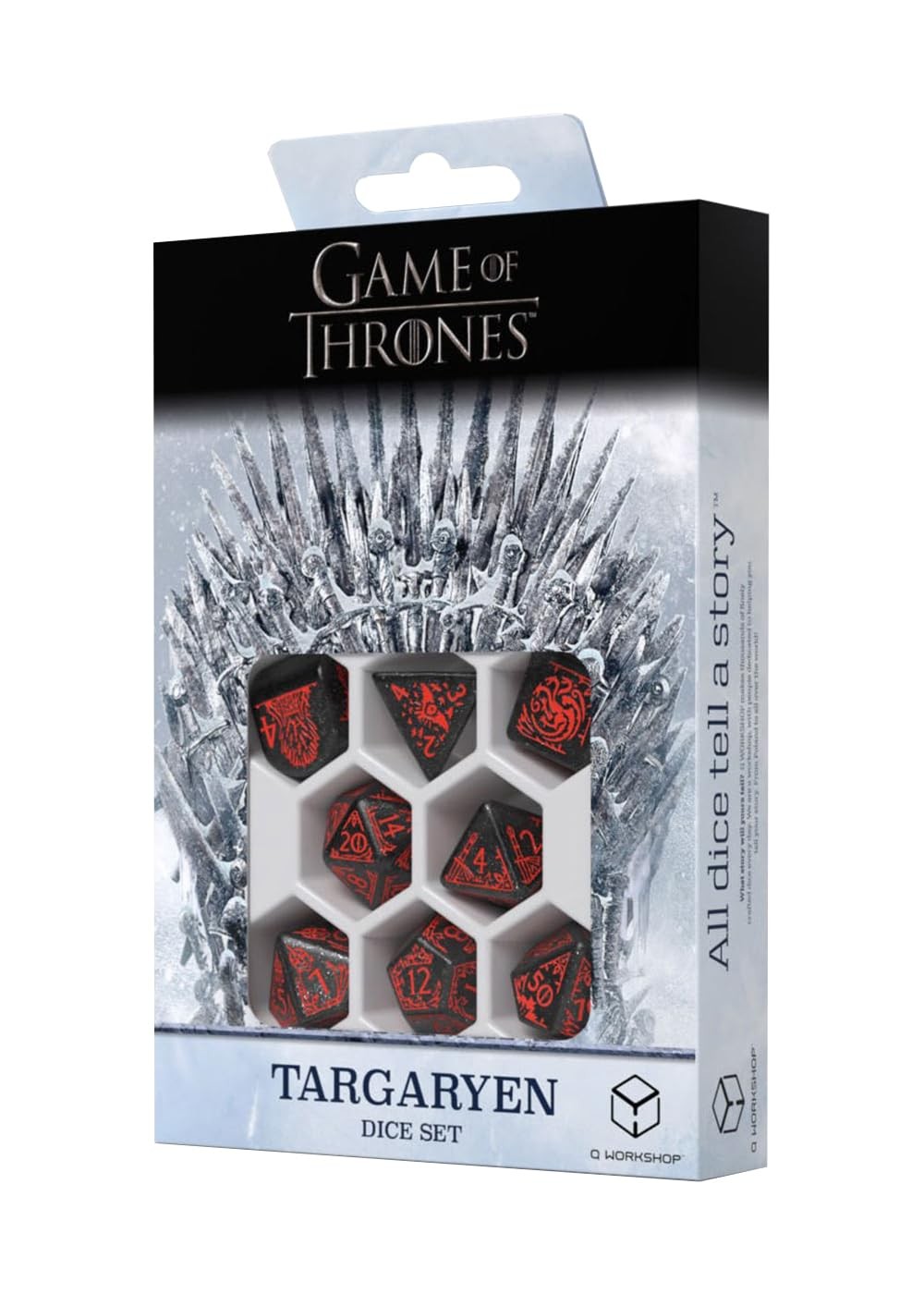 Q-Workshop, Game of Thrones Targaryen Dice Set – for Ages 14 and Up