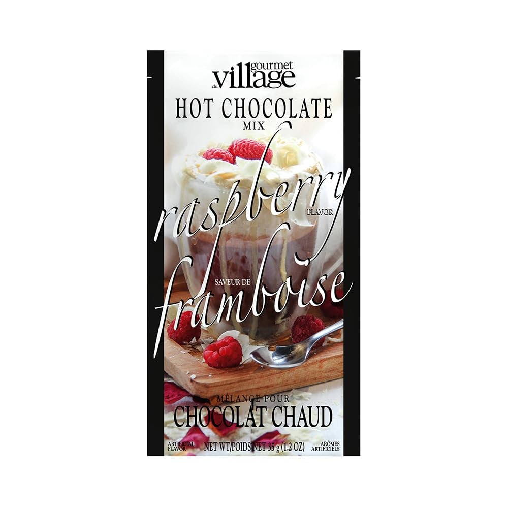 Gourmet Du Village Raspberry Hot Chocolate Mix, 35 g (1.2 oz.)