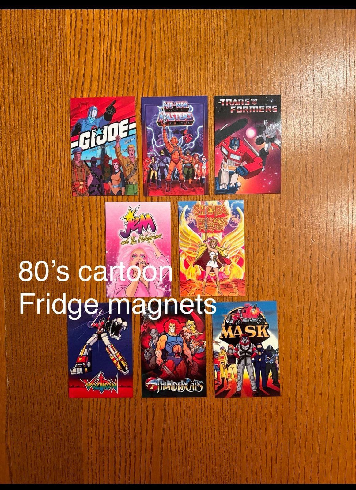 80s cartoon FRIDGE MAGNETS classic nostalgia for Gen X