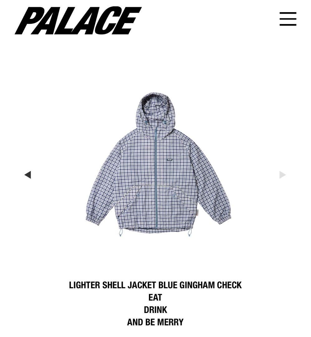 Super rare PALACE Lighter Shell Jacket blue