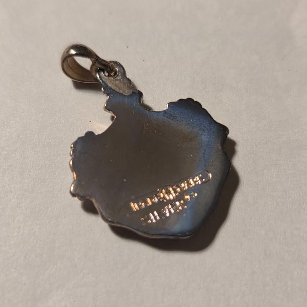 Vintage Hawaii Crest Pendant Silver Rare Crest Motif Jewelry Unused
