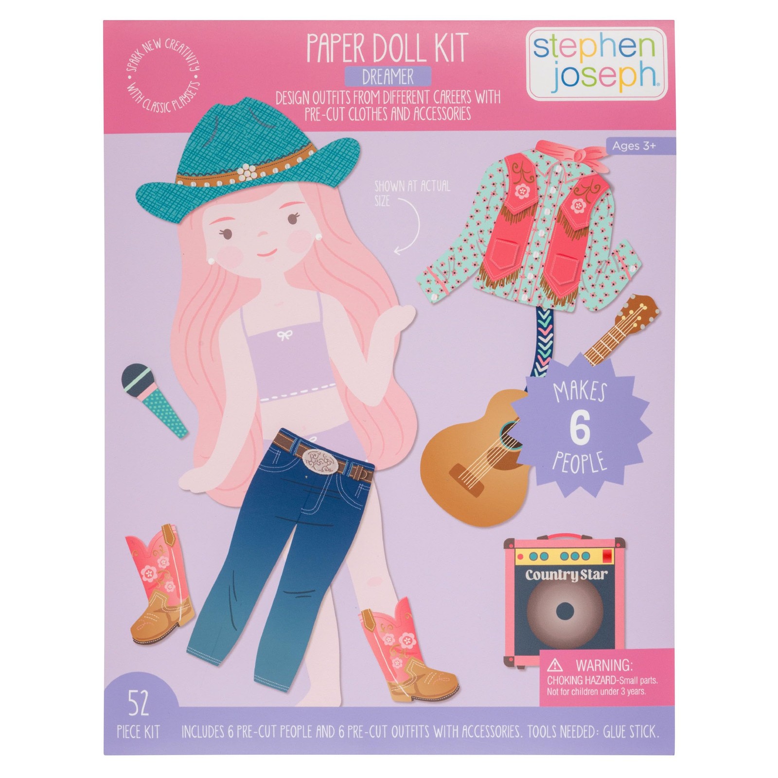 Stephen Joseph Paper Doll Kit, Pink