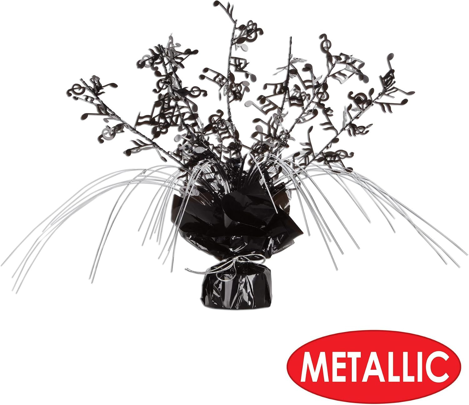 1-Pack Musical Notes Gleam ‘N Spray Centerpiece, 11-Inch, 1 Piece