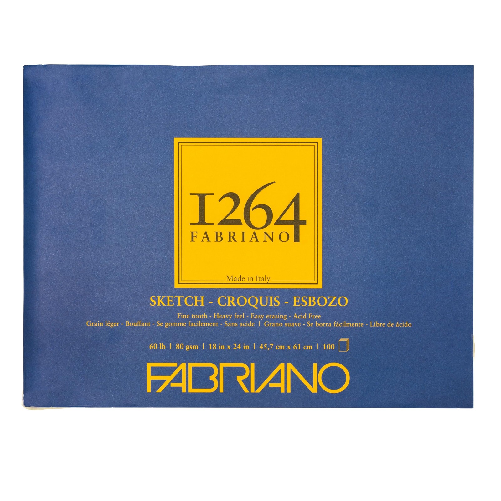 Fabriano 1264 Sketch Pad, 18 x 24, Light Cream