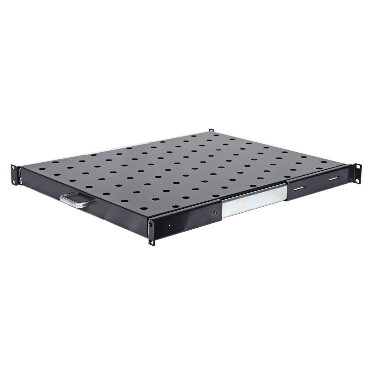 Aeons 1U 19″ Sliding Rack Server Shelf Vented Adjustable 22″ Heavy Duty IT