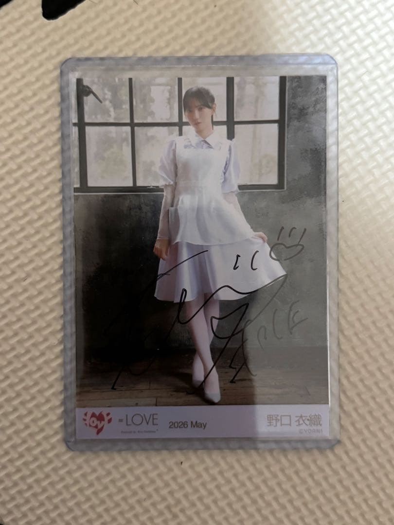 Iori Noguchi Love Ico Signed Photo Hard Case Collectible Used
