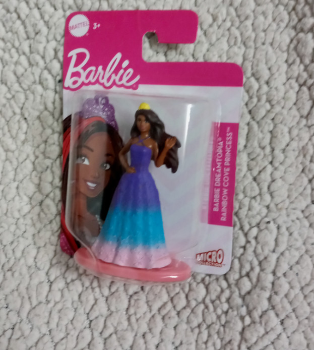 6 Barbie Princess 3″ Mini Figure/Cake Topper Micro Collection