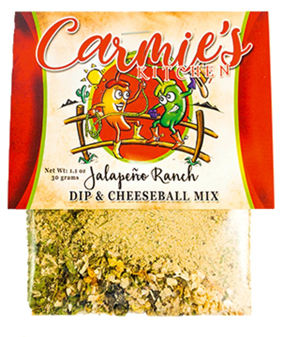 Carmie’s Kitchen Jalapeno Ranch Dip Mix, 1.0 Ounce