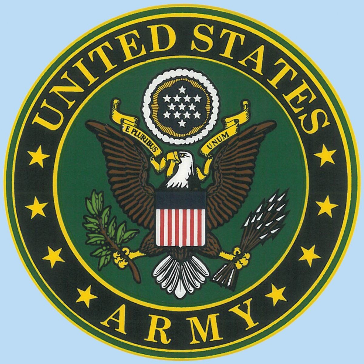 Mylar Decal – United States Army Crest 4.25 x 4.5 D-44-A