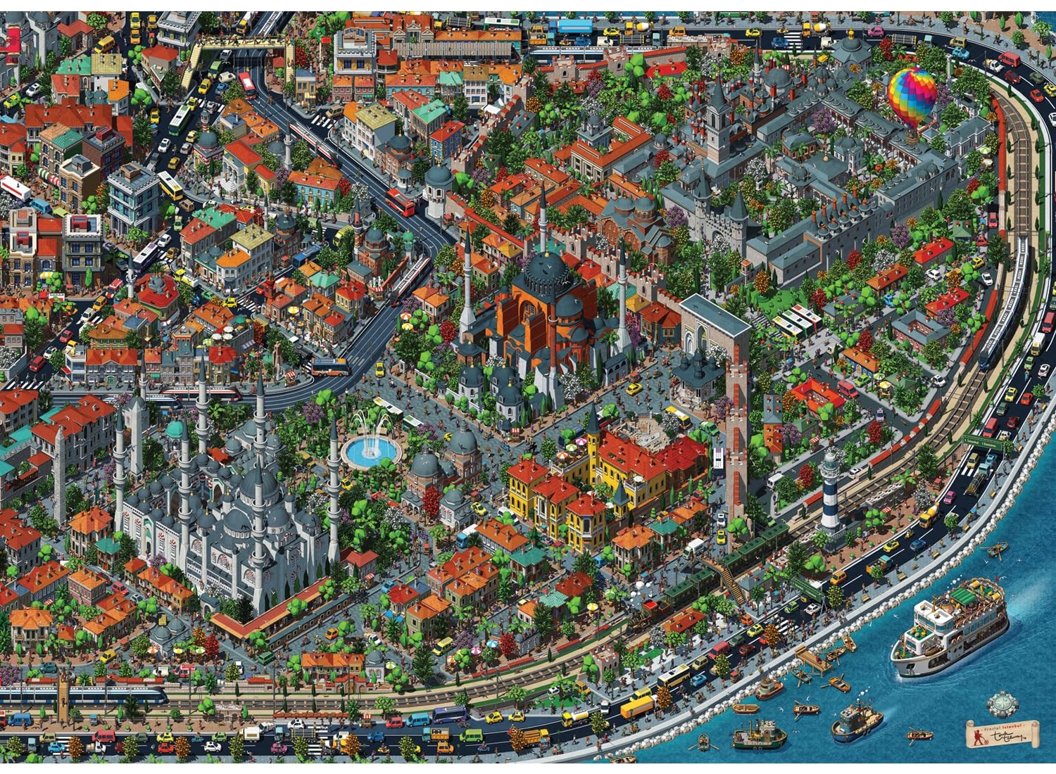 Anatolian Puzzle – Fractal Istanbul, 3000 Piece Jigsaw Puzzle, #4913