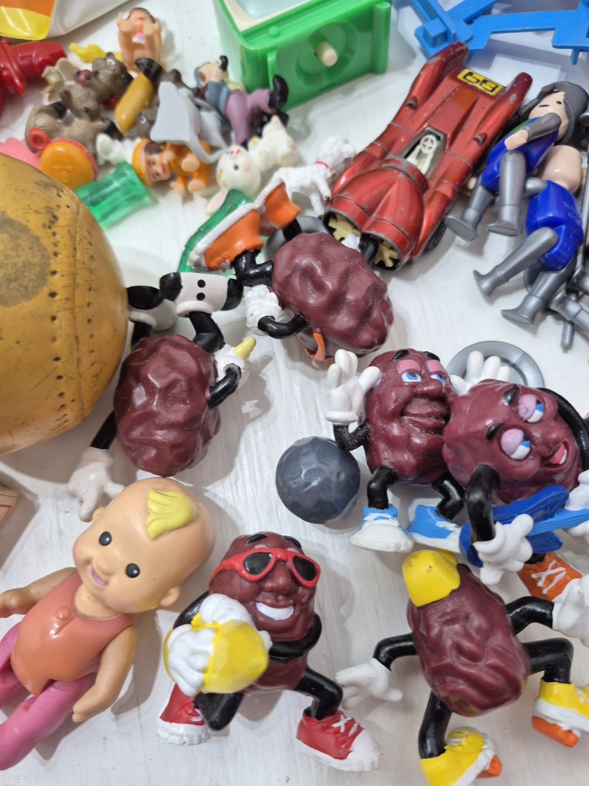 Lot 1970s-1990s Vintage Toys Junk Drawer Figures Animals Vending Charms & More
