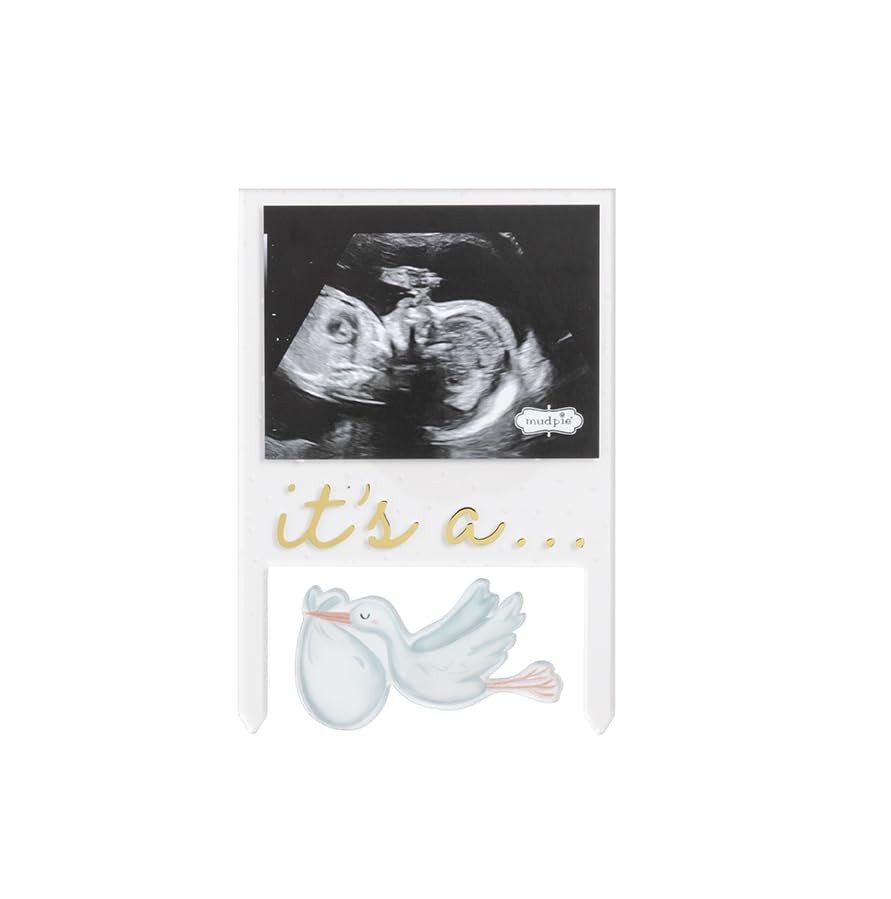 Mud Pie White Its A Ultrasound Acrylic Topper