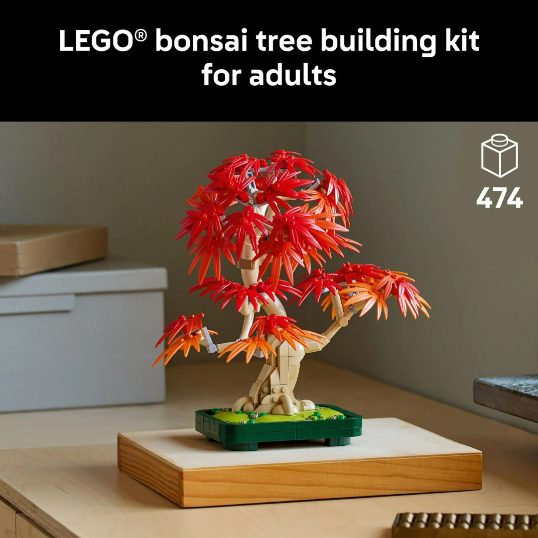 LEGO Botanicals Japanese Red Maple Bonsai Tree Building Kit for Adults 18+