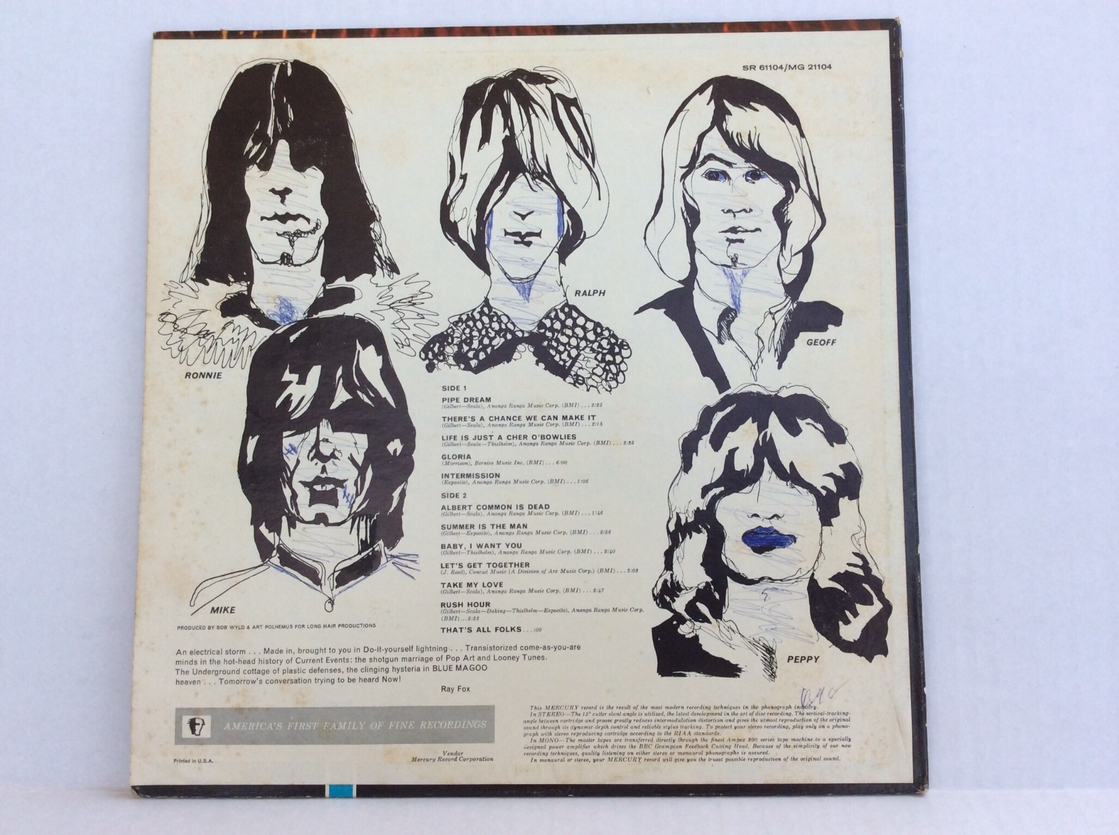 BLUES MAGOOS electric comic book U.S. MERCURY LP MG-21104_orig 1967 garage PSYCH