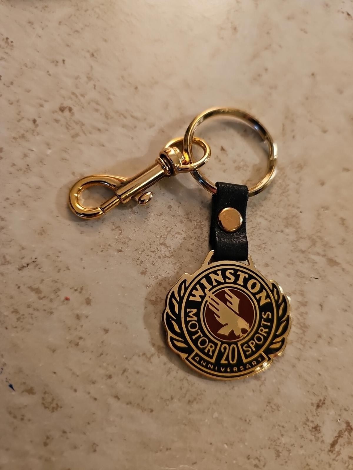 Vtg Nascar Winston Motor Sports 20th Anniversary Key Chain Racing