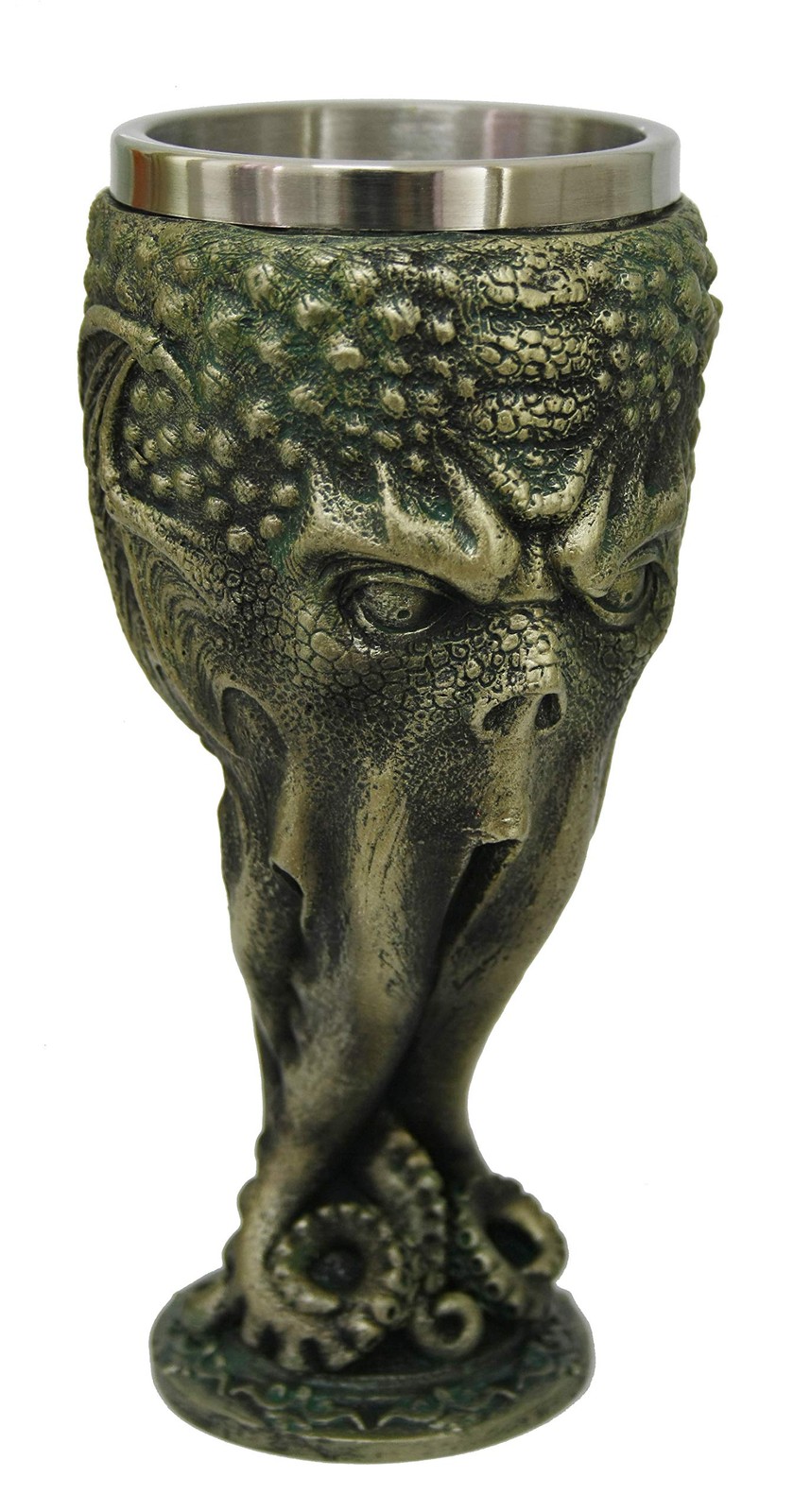 Pacific Giftware Cthulhu Goblet Resin Figurine Stainless Steel Insert