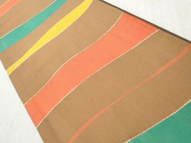 Half-width obi Geometric pattern Pure silk Special item