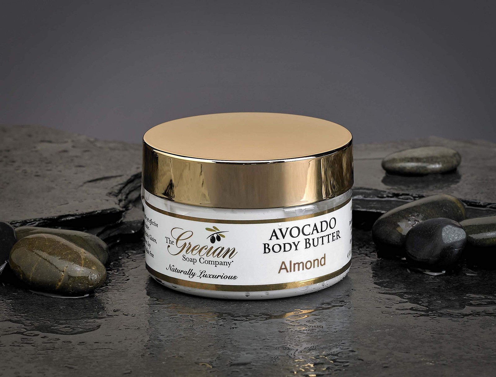 Grecian Soap Avocado Body Butter Almond 4oz Rich Hydrating Moisturizer for Skin