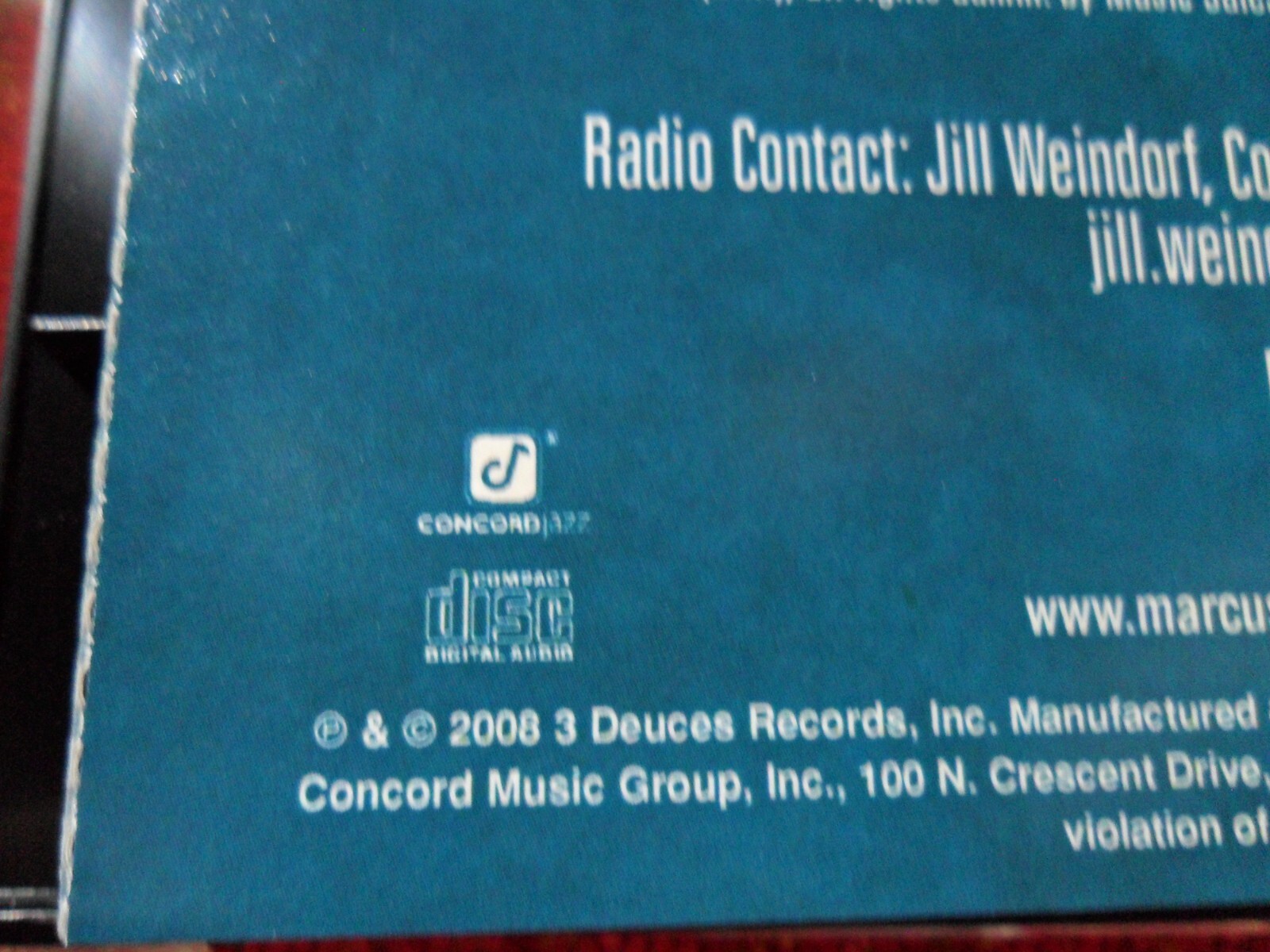 MARCUS MILLER DAVID SANBORN RAE 2008 REMIX PROMO CD – PRO-C1-0226 VERY GOOD