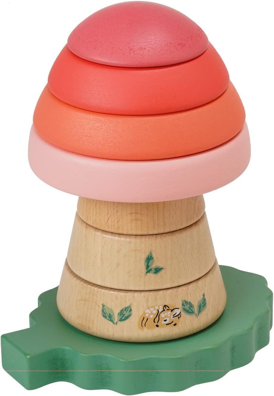 Folklore Fun-Gi Magnetic Wooden Toadstool Shaped Stacking Toy for Babies 12 Mont