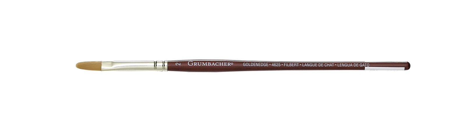 Grumbacher Goldenedge Golden Toray Filbert Watercolor Brush Synthetic Size 2