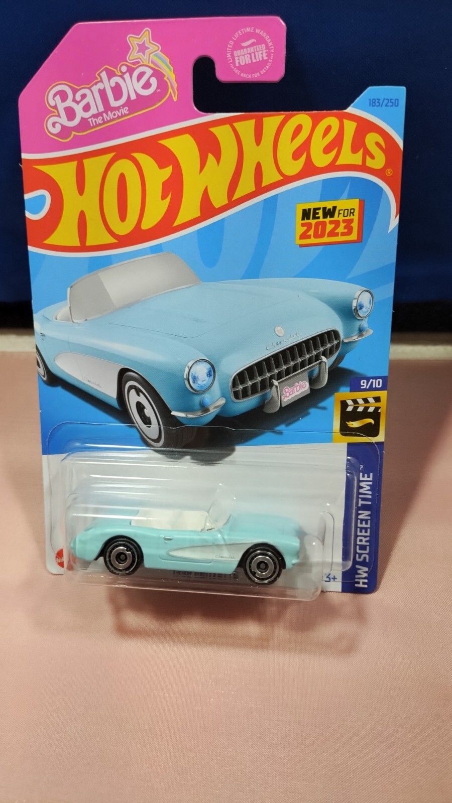2023 Hot Wheels Barbie The Movie 1956 Corvette Blue Diecast HW Screen Time New