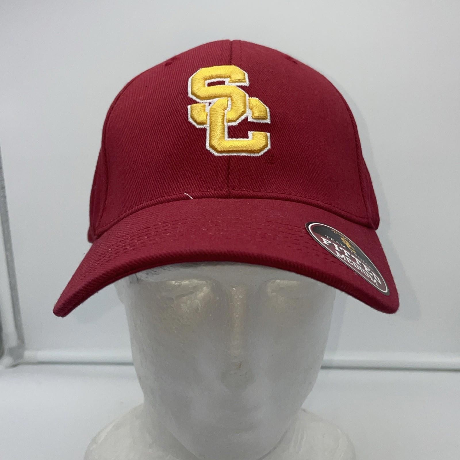 USC Trojans Team Trojan – Collegiate Licensed Product Fitted Hat Sz M Cap NWT