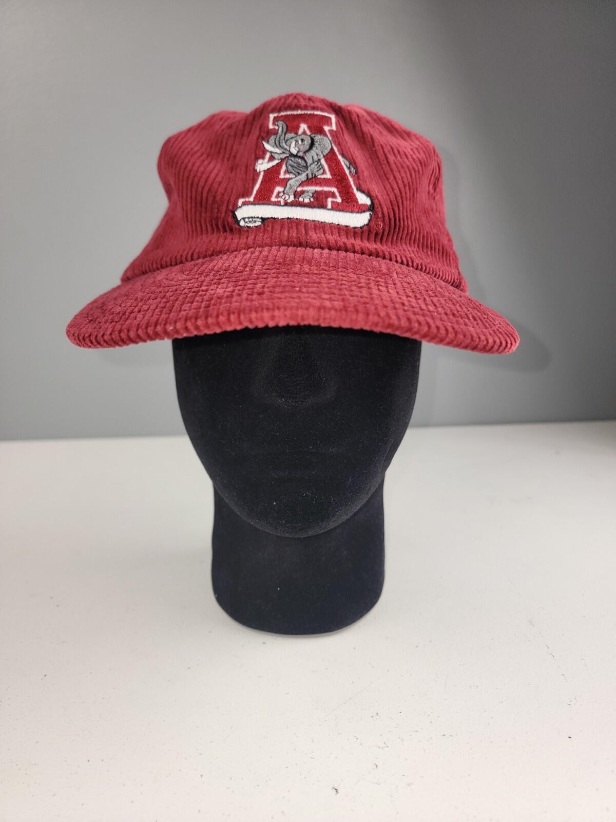 VTG Alabama Roll Tide Crimson Corduroy Snap Back Hat ANNCO Pro Block NCAA 1990s