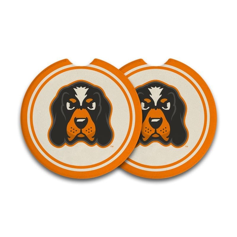 Magnolia Lane TN Volunteers Mascot Car Coaster Set of 2, 2.5-Inch