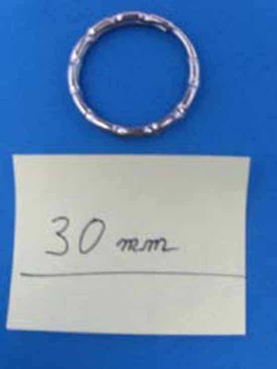 100 HAMMERED SPLIT KEY RING KEYRING 30MM 1-1/8″ NICKEL – NEW – WHOLESALE