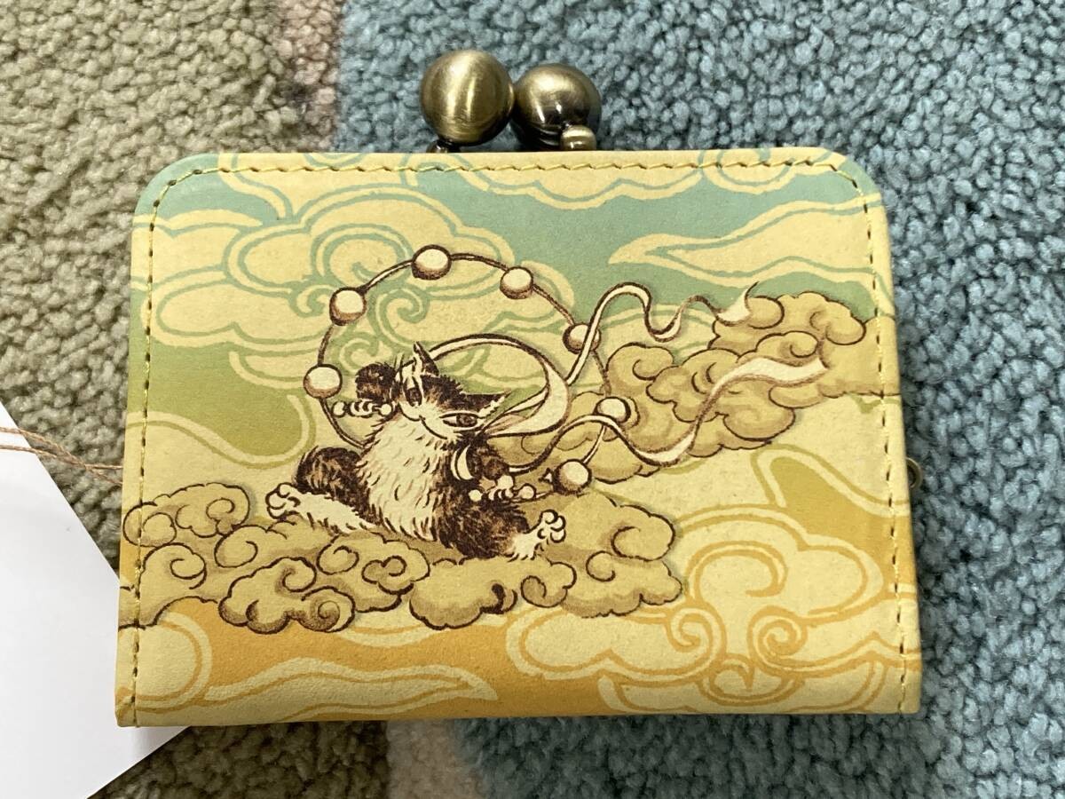 Wachifield Dayan Fujin Raijin Leather Coin Purse 7×9.5cm Japan