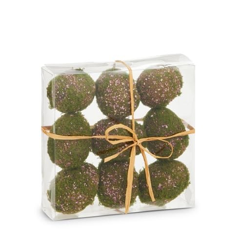 RAZ Imports Box of Pink Moss Eggs, 2.25-Inch, Foam, Box of 9