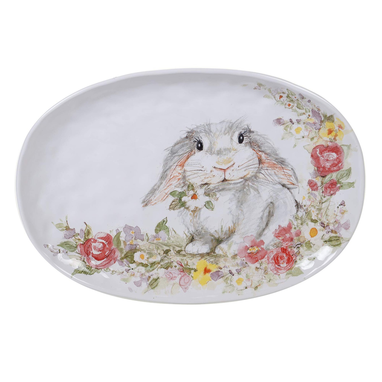 Certified International Sweet Bunny Oval Serving Platter 17.25×12.5″