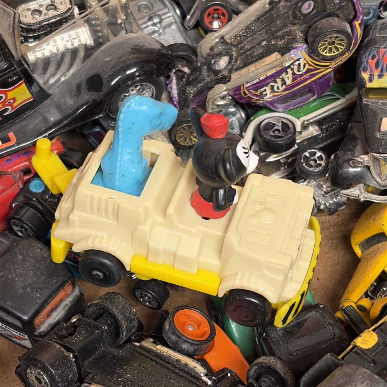 Random Junk Drawer Toy Cars Action figures Dinosaur Diecast Lot of 50+ Pieces
