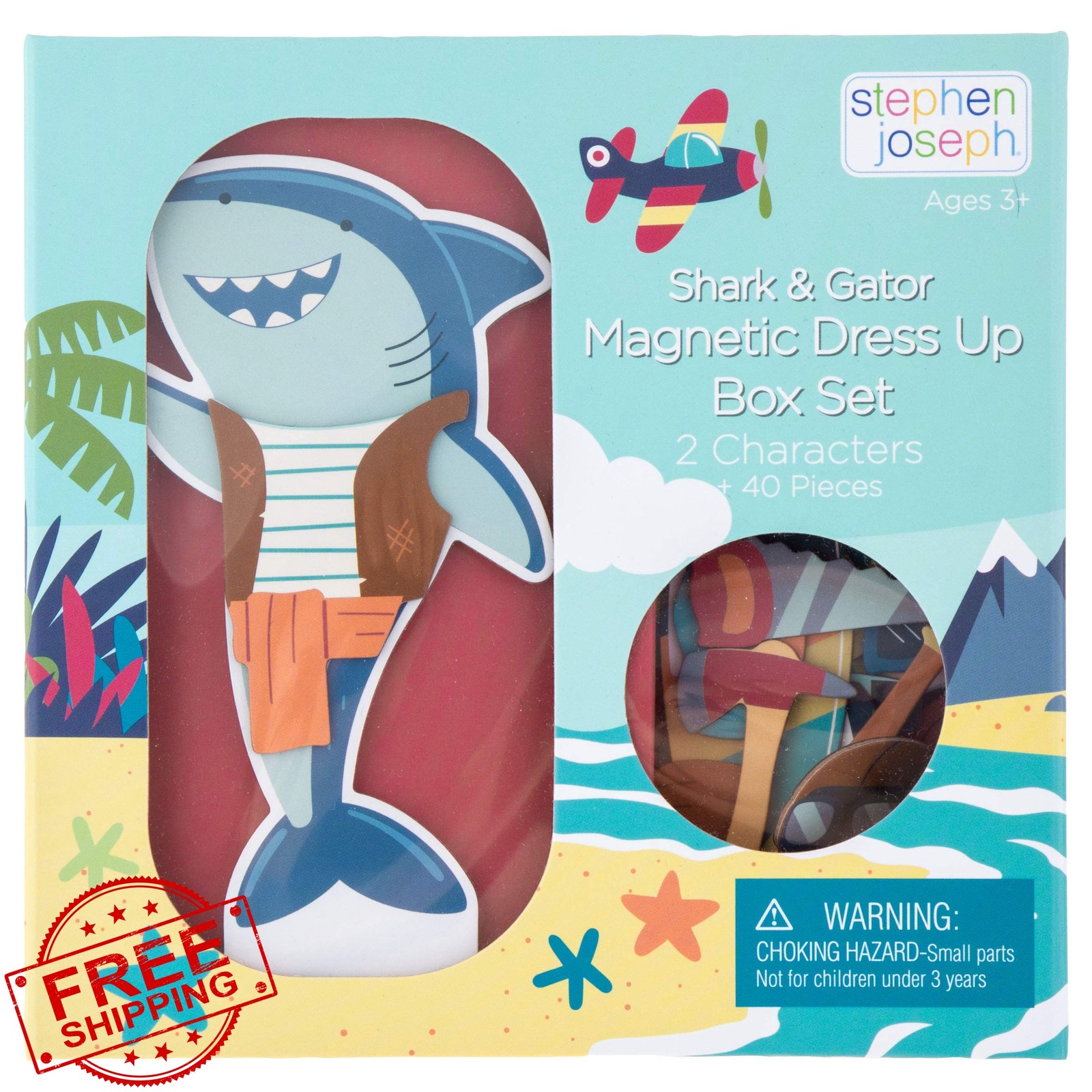 Stephen Joseph Dress Up Doll Shark Gator