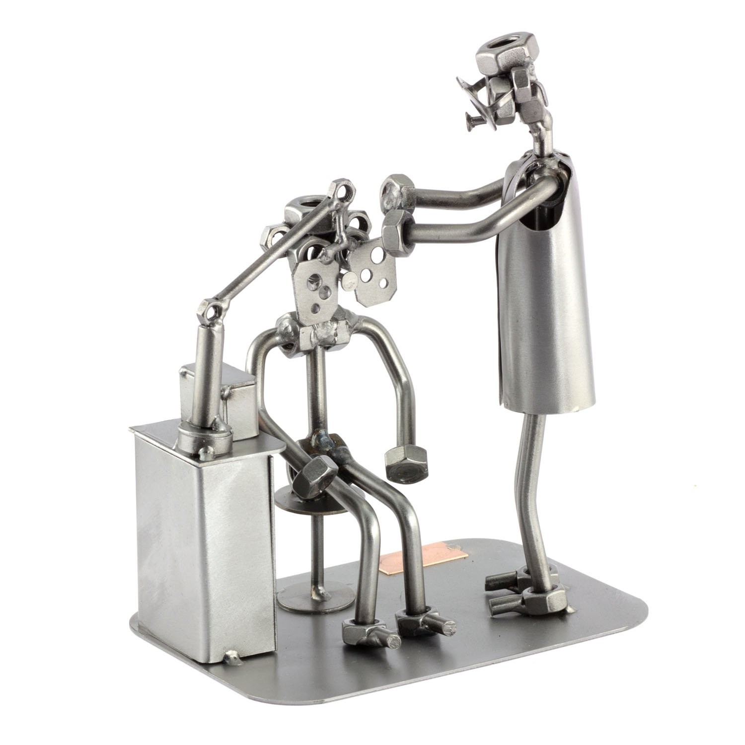 Steelman24 Oculist Nuts & Bolts Metal Figurine Handmade Germany Ornament
