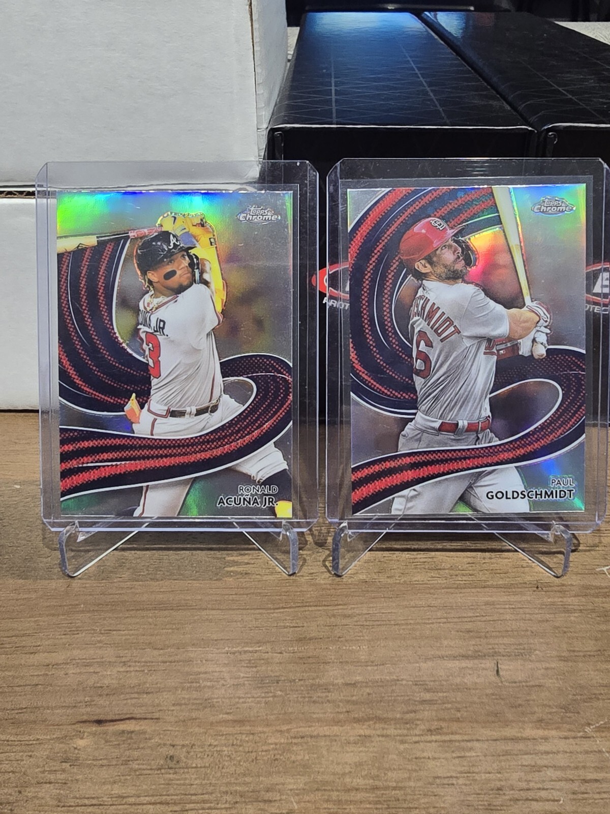 2024 Topps Chrome Strokes Inserts 4 Card Lot Judge Soto Acuna Goldschmidt
