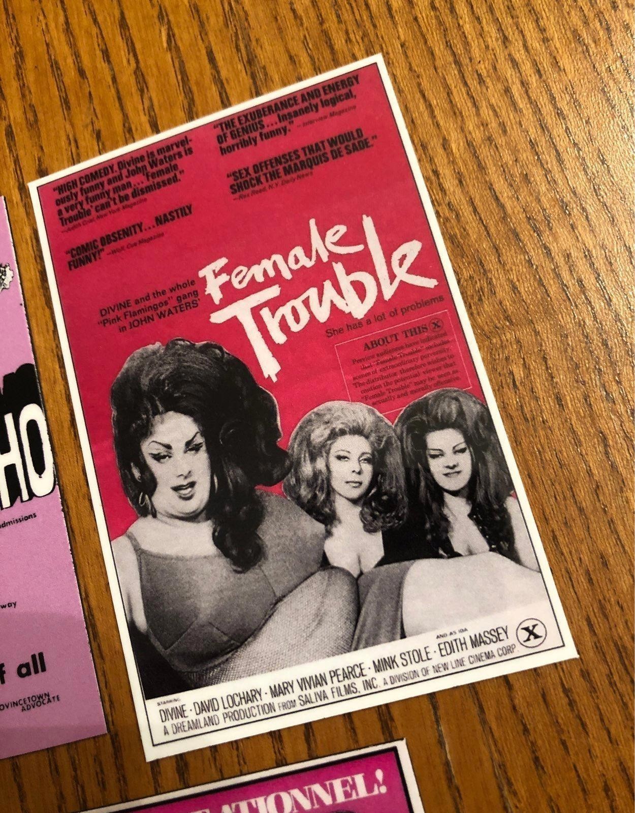 John Waters fridge magnets Movie poster art