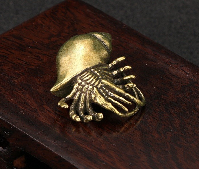 Brass Hermit Crab Hermit Crab Statue Small Sculpture Ornament Decoration Gift*