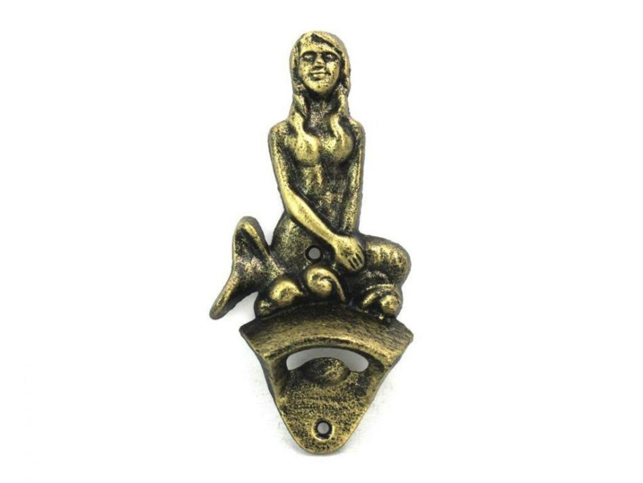 Hampton Nautical Antique Gold Cast Bottle Opener