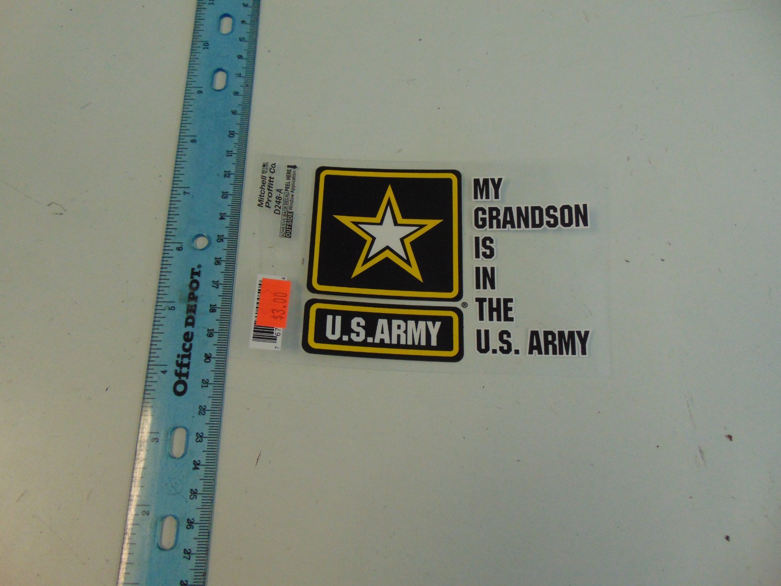 ONE DOLLAR $1.00 (WHAT!!) My Grandson is in the Army Decal $1NATWCP