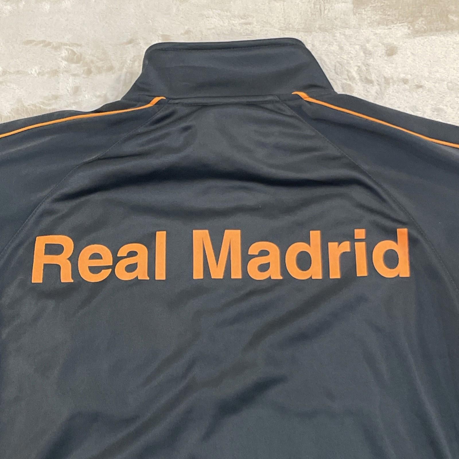 Real Madrid Track Jacket Top Black & Orange Men’s Size Large Excellent Cond.