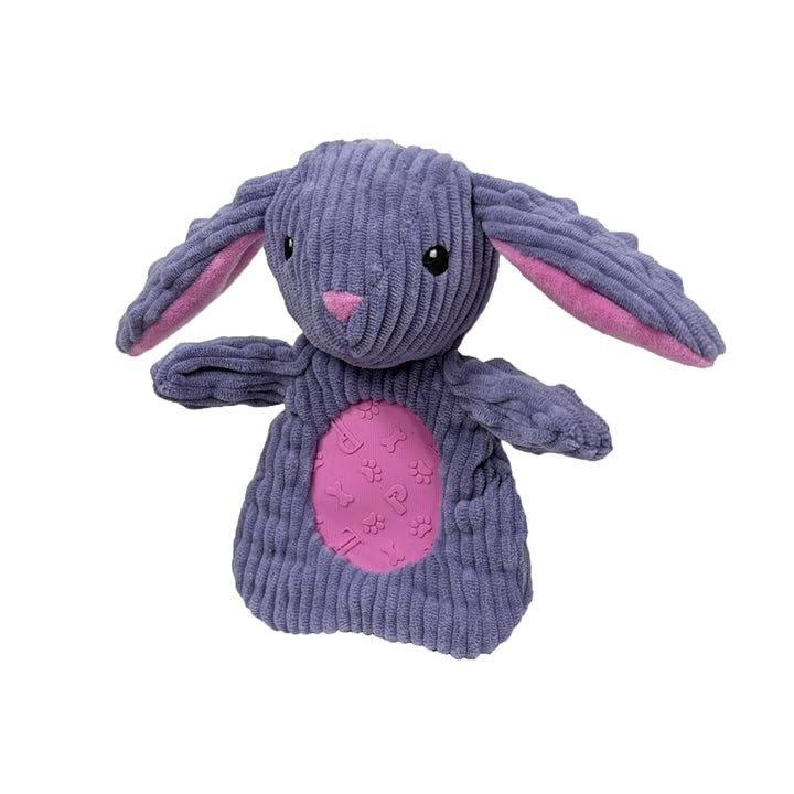 Pet Lou Pocket Dotty Friends 3.0 – Rabbit Dog Toy, 7-Inch, Purple